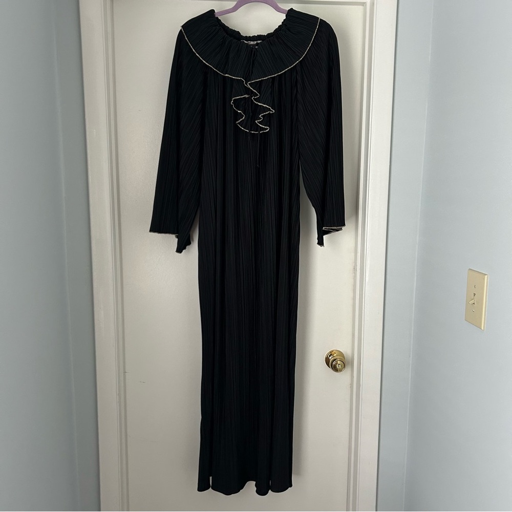 Vintage 1960s Keyloun Kaftan Style Dress Black